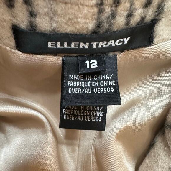 Ellen Tracy Wool Blend Plaid Coat sz 12 - Picture 13 of 14